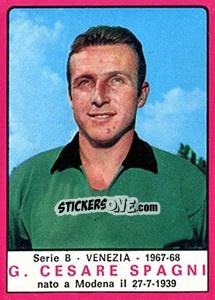 Sticker G. Cesare Spagni - Calciatori 1967-1968 - Panini