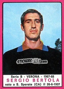 Cromo Sergio Bertola - Calciatori 1967-1968 - Panini
