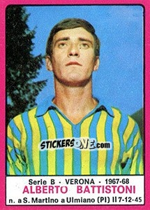 Sticker Alberto Battistoni - Calciatori 1967-1968 n. 531 - Panini