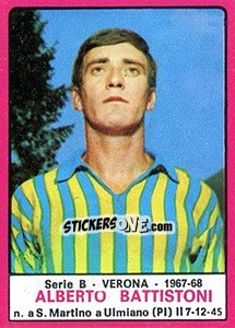 Cromo Alberto Battistoni - Calciatori 1967-1968 - Panini