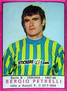 Figurina Sergio Petrelli - Calciatori 1967-1968 - Panini