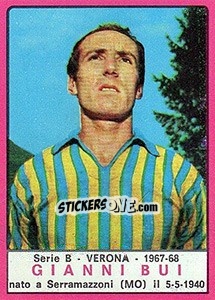 Sticker Gianni Bui - Calciatori 1967-1968 n. 534 - Panini