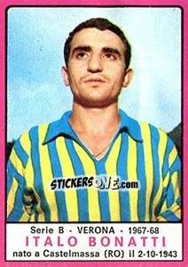 Cromo Italo Bonatti - Calciatori 1967-1968 - Panini
