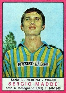 Cromo Sergio Madde' - Calciatori 1967-1968 - Panini