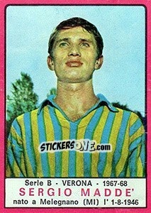 Sticker Sergio Madde' - Calciatori 1967-1968 n. 536 - Panini