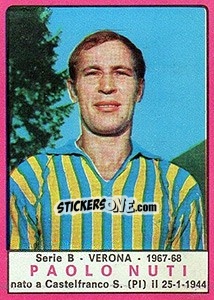 Cromo Paolo Nuti - Calciatori 1967-1968 n. 538 - Panini