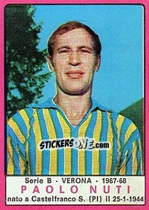 Figurina Paolo Nuti - Calciatori 1967-1968 - Panini