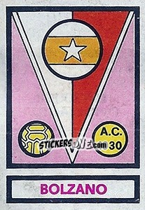 Sticker Scudetto Bolzano - Calciatori 1967-1968 - Panini