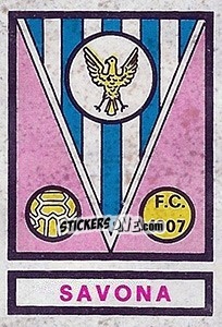 Figurina Scudetto Savona - Calciatori 1967-1968 - Panini