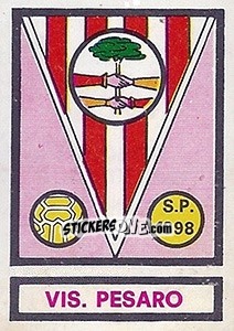 Cromo Scudetto Vis Pesaro - Calciatori 1967-1968 - Panini