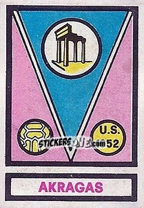 Sticker Scudetto Akragas - Calciatori 1967-1968 - Panini