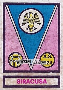 Sticker Scudetto Siracusa - Calciatori 1967-1968 - Panini