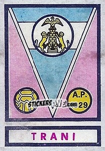 Sticker Scudetto Trani - Calciatori 1967-1968 - Panini