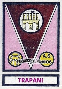 Sticker Scudetto Trapani - Calciatori 1967-1968 - Panini