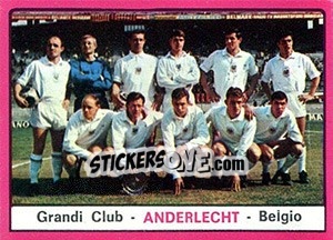 Figurina Squadra Anderlecht - Calciatori 1967-1968 - Panini