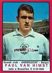 Figurina Paul Van Himst - Calciatori 1967-1968 - Panini