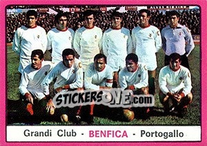 Sticker Squadra Benfica - Calciatori 1967-1968 - Panini