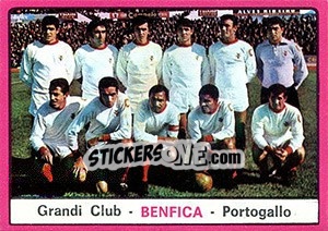 Sticker Squadra Benfica - Calciatori 1967-1968 n. 605 - Panini