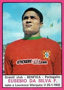 Figurina Eusebio - Calciatori 1967-1968 - Panini