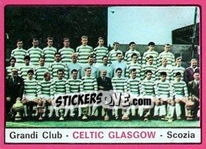 Figurina Squadra Celtic Glasgow - Calciatori 1967-1968 - Panini