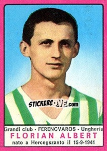 Figurina Florien Albert - Calciatori 1967-1968 - Panini