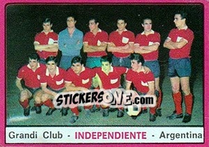 Figurina Squadra Independiente - Calciatori 1967-1968 - Panini