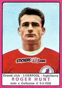 Sticker Roger Hunt - Calciatori 1967-1968 n. 625 - Panini