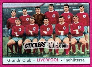 Sticker Squadra Liverpool - Calciatori 1967-1968 - Panini