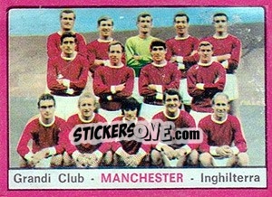 Sticker Squadra Manchester United - Calciatori 1967-1968 - Panini