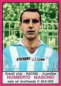 Sticker Humberto Maschio - Calciatori 1967-1968 - Panini