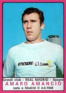 Cromo Amaro Amancio - Calciatori 1967-1968 n. 637 - Panini