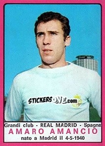 Figurina Amaro Amancio - Calciatori 1967-1968 - Panini