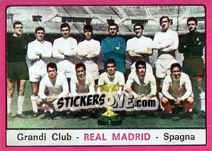 Cromo Squadra Real Madrid - Calciatori 1967-1968 - Panini
