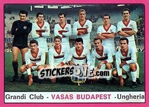 Figurina Squadra Vasas Budapest - Calciatori 1967-1968 - Panini