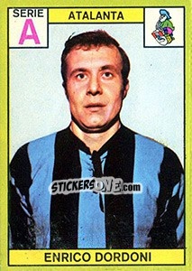 Cromo Enrico Dordoni - Calciatori 1968-1969 - Panini