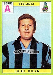 Sticker Luigi Milan - Calciatori 1968-1969 n. 17 - Panini