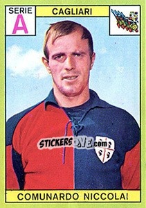 Sticker Comunardo Niccolai - Calciatori 1968-1969 n. 44 - Panini