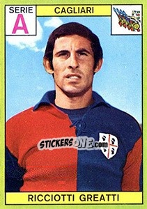 Sticker Ricciotti Greatti - Calciatori 1968-1969 - Panini
