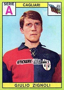 Figurina Giulio Zignoli - Calciatori 1968-1969 - Panini