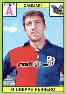 Sticker Giuseppe Ferrero - Calciatori 1968-1969 n. 54 - Panini