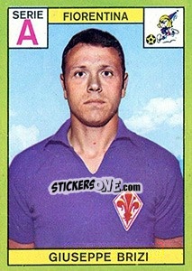 Sticker Giuseppe Brizi - Calciatori 1968-1969 n. 62 - Panini