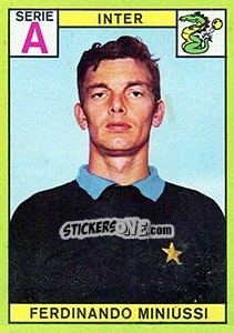 Sticker Ferdinando Miniussi - Calciatori 1968-1969 n. 76 - Panini