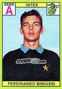 Sticker Ferdinando Miniussi - Calciatori 1968-1969 - Panini