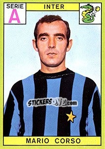 Sticker Mario Corso - Calciatori 1968-1969 - Panini