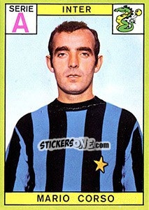 Sticker Mario Corso - Calciatori 1968-1969 n. 84 - Panini