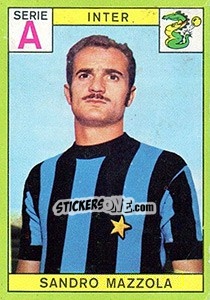 Figurina Sandro Mazzola - Calciatori 1968-1969 - Panini