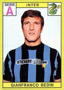 Sticker Gianfranco Bedin - Calciatori 1968-1969 n. 87 - Panini