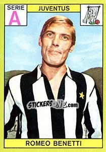 Sticker Romeo Benetti - Calciatori 1968-1969 n. 100 - Panini