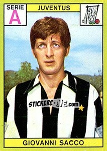 Cromo Giovanni Sacco - Calciatori 1968-1969 n. 108 - Panini