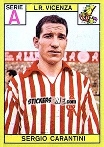 Sticker Sergio Carantini - Calciatori 1968-1969 n. 116 - Panini